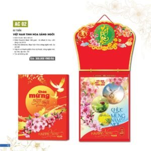 Lịch 52 Tuần 2027 AC Mẫu AC02 - Việt Nam Tinh Hoa Sáng Ngời (11  x  12 cm) Quà Tết Công Nhân Viên Chiết Khấu Cao in logo doanh nghiệp quà tặng Tết tại Quà Tặng Công Nhân