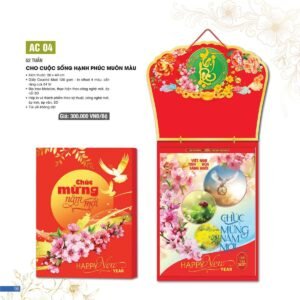 Lịch 52 Tuần 2027 AC Mẫu AC04 - Cho Cuộc Sống Hạnh Phúc Muôn Màu (15  x  16 cm) Quà Tết Công Nhân Viên Chiết Khấu Cao in logo doanh nghiệp quà tặng Tết tại Quà Tặng Công Nhân
