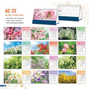 Lịch Bloc 2027 AC Mẫu AC22 - Hà Nội (25 x 16 cm) Quà Tết Công Nhân Viên Chiết Khấu Cao in logo doanh nghiệp quà tặng Tết tại Quà Tặng Công Nhân
