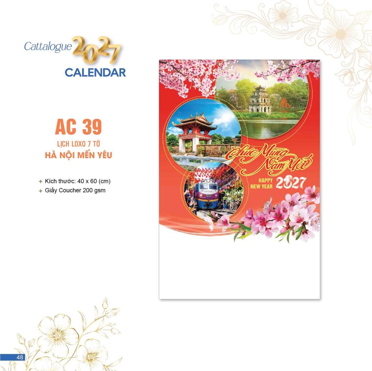 Lịch Bloc 2027 AC Mẫu AC39 (40 x 60 cm) Quà Tết Công Nhân Viên Chiết Khấu Cao Lịch Bloc 2027 AC Mẫu AC39 (40 x 60 cm) Quà Tết Công Nhân Viên Chiết Khấu Cao in logo doanh nghiệp quà tặng Tết tại Quà Tặng Công Nhân