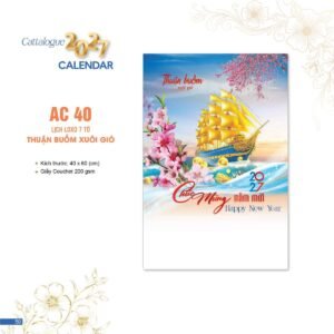 Lịch Bloc 2027 AC Mẫu AC40 - Thuận Buồm Xuôi Gió (40 x 60 cm) Quà Tết Công Nhân Viên Chiết Khấu Cao in logo doanh nghiệp quà tặng Tết tại Quà Tặng Công Nhân