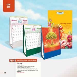 Lịch Để Bàn 2027 AH Mẫu AH48 (11  x  18 cm) Quà Tết Công Nhân Viên Chiết Khấu Cao in logo doanh nghiệp quà tặng Tết tại Quà Tặng Công Nhân