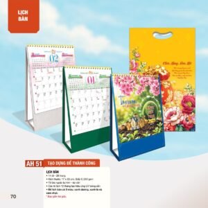 Lịch Để Bàn 2027 AH Mẫu AH51 (12  x  18 cm) Quà Tết Công Nhân Viên Chiết Khấu Cao in logo doanh nghiệp quà tặng Tết tại Quà Tặng Công Nhân