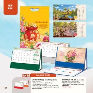 Lịch Bàn Chữ M (Có Note 52 Tuần) 2027 AH Mẫu AH63 (24 x 16cm) Quà Tết Công Nhân Viên Chiết Khấu Cao in logo doanh nghiệp quà tặng Tết tại Quà Tặng Công Nhân