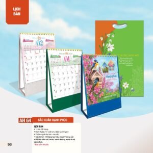 Lịch Để Bàn 2027 AH Mẫu AH64 (12  x  18 cm) Quà Tết Công Nhân Viên Chiết Khấu Cao in logo doanh nghiệp quà tặng Tết tại Quà Tặng Công Nhân