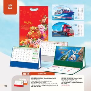 Lịch Bàn Chữ M (Có Note 52 Tuần) 2027 AH Mẫu AH65 (24 x 16cm) Quà Tết Công Nhân Viên Chiết Khấu Cao in logo doanh nghiệp quà tặng Tết tại Quà Tặng Công Nhân