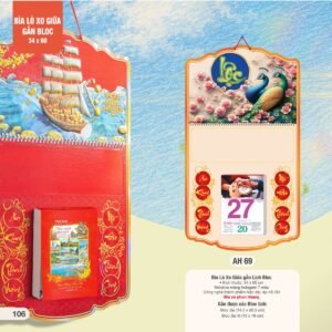 Lịch Treo Tường Lò Xo 2027 AH Mẫu AH69 (34 x 60 cm) Quà Tết Công Nhân Viên Chiết Khấu Cao in logo doanh nghiệp quà tặng Tết tại Quà Tặng Công Nhân