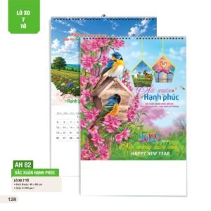 Lịch Treo Tường Lò Xo 7 Tờ 2027 AH Mẫu AH82 (40 x 60cm) Quà Tết Công Nhân Viên Chiết Khấu Cao in logo doanh nghiệp quà tặng Tết tại Quà Tặng Công Nhân