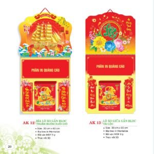 Lịch Treo Tường Lò Xo 2027 AK Mẫu AK12 (40 x 60 cm) Quà Tết Công Nhân Viên Chiết Khấu Cao in logo doanh nghiệp quà tặng Tết tại Quà Tặng Công Nhân