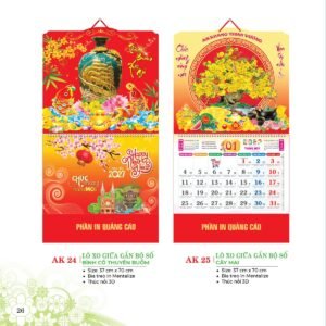Lịch Treo Tường Lò Xo 2027 AK Mẫu AK27 (40 x 60 cm) Quà Tết Công Nhân Viên Chiết Khấu Cao in logo doanh nghiệp quà tặng Tết tại Quà Tặng Công Nhân