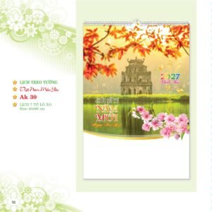 Lịch Treo Tường Lò Xo 2027 AK Mẫu AK30 (40 x 60cm) Quà Tết Công Nhân Viên Chiết Khấu Cao in logo doanh nghiệp quà tặng Tết tại Quà Tặng Công Nhân