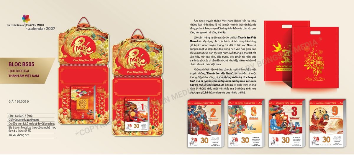 Lịch Bloc Siêu Cực Đại 2027 BS05 Quà Tết Công Nhân Viên Chiết Khấu Cao