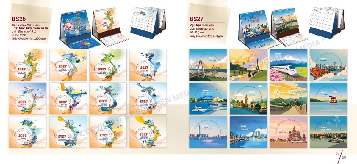 Lịch Để Bàn Nghệ Thuật 2027 BS30 Quà Tết Công Nhân Viên Chiết Khấu Cao Lịch Để Bàn Nghệ Thuật 2027 BS30 Quà Tết Công Nhân Viên Chiết Khấu Cao