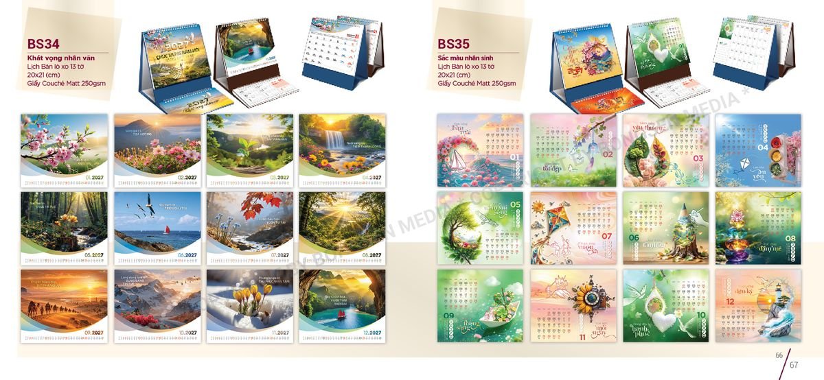 Lịch Để Bàn Nghệ Thuật 2027 BS34 Quà Tết Công Nhân Viên Chiết Khấu Cao Lịch Để Bàn Nghệ Thuật 2027 BS34 Quà Tết Công Nhân Viên Chiết Khấu Cao