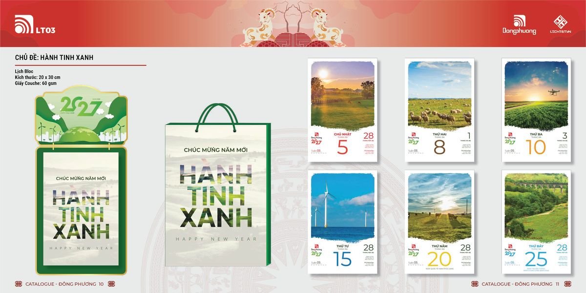 Lịch Bloc ĐP 2027 DP04 Quà Tết Công Nhân Viên Chiết Khấu Cao