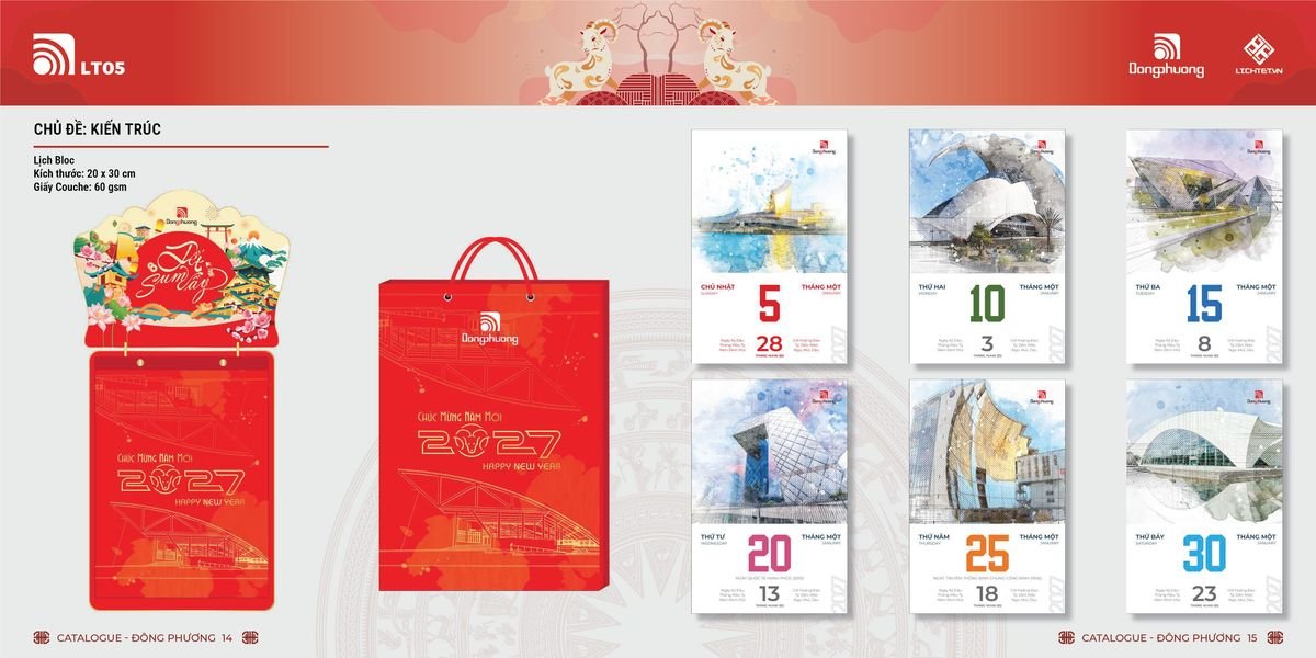 Lịch Bloc ĐP 2027 DP06 Quà Tết Công Nhân Viên Chiết Khấu Cao