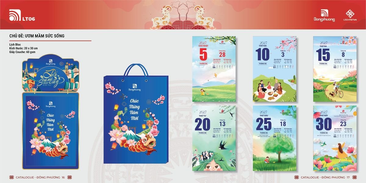 Lịch Bloc ĐP 2027 DP07 Quà Tết Công Nhân Viên Chiết Khấu Cao Lịch Bloc ĐP 2027 DP07 Quà Tết Công Nhân Viên Chiết Khấu Cao