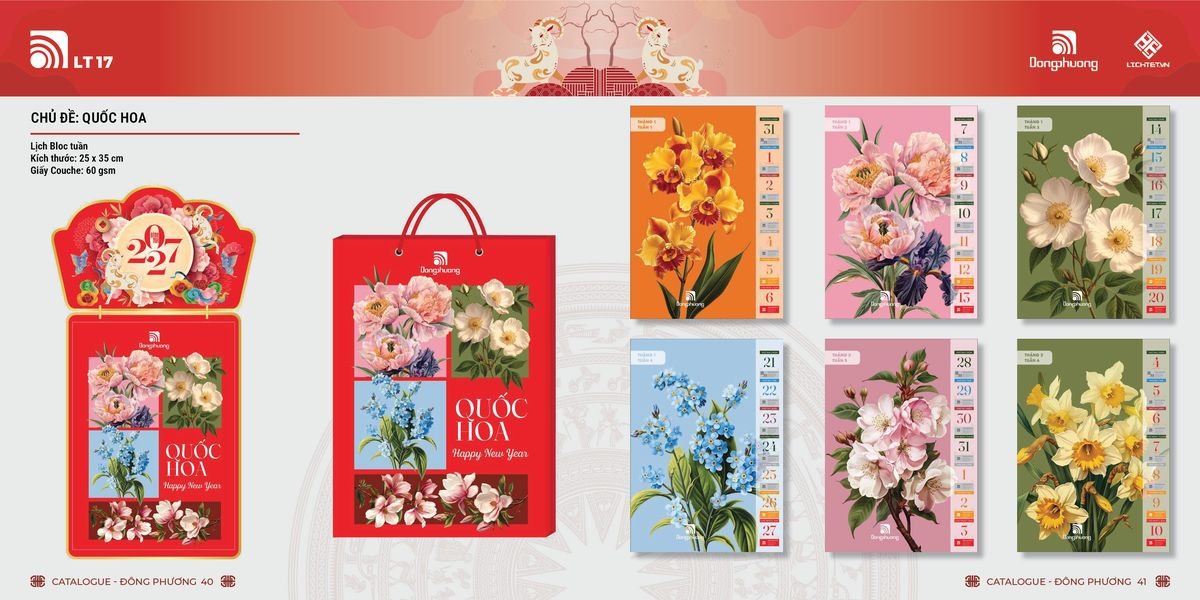 Lịch Bloc ĐP 2027 DP19 Quà Tết Công Nhân Viên Chiết Khấu Cao