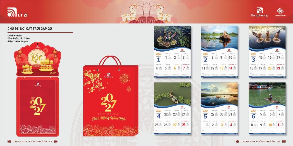 Lịch Bloc ĐP 2027 DP23 Quà Tết Công Nhân Viên Chiết Khấu Cao
