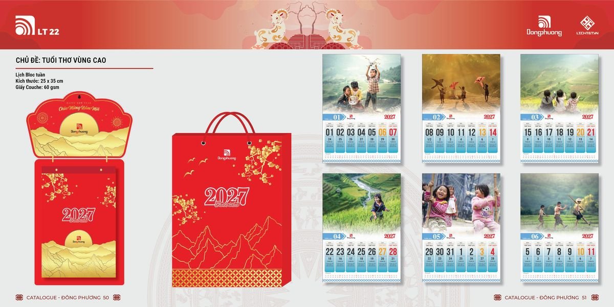 Lịch Bloc ĐP 2027 DP24 Quà Tết Công Nhân Viên Chiết Khấu Cao