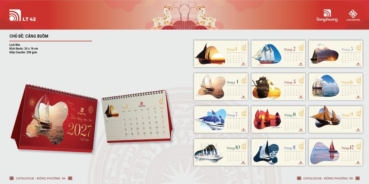 Lịch Bloc ĐP 2027 DP46 Quà Tết Công Nhân Viên Chiết Khấu Cao