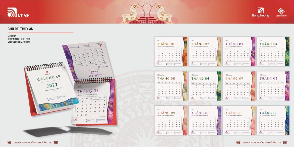 Lịch Bloc ĐP 2027 DP54 Quà Tết Công Nhân Viên Chiết Khấu Cao Lịch Bloc ĐP 2027 DP54 Quà Tết Công Nhân Viên Chiết Khấu Cao