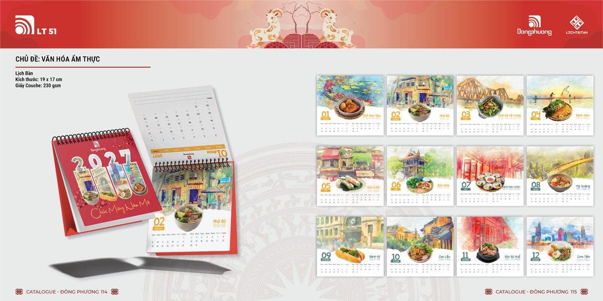 Lịch Bloc ĐP 2027 DP56 Quà Tết Công Nhân Viên Chiết Khấu Cao