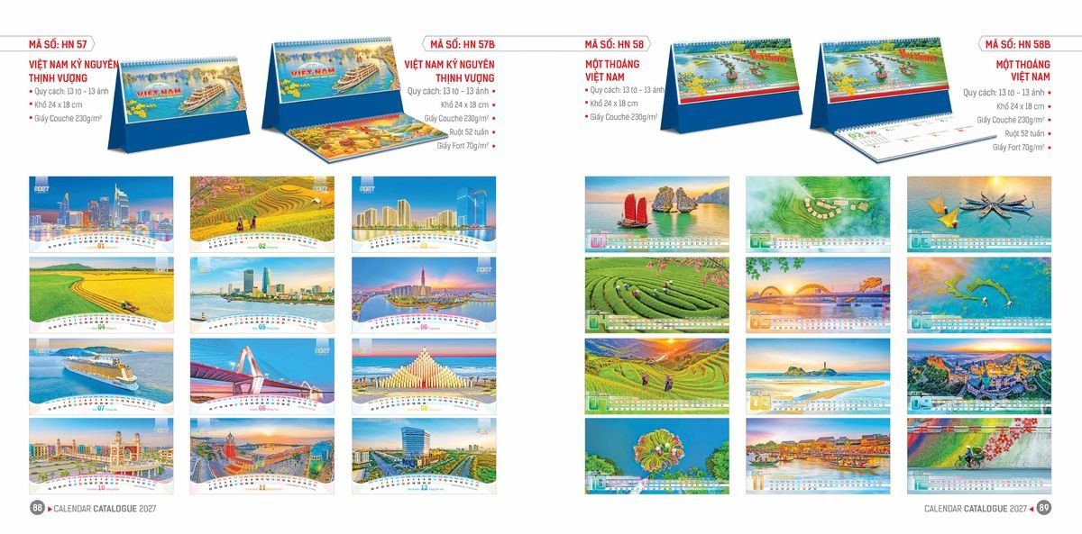 Lịch Bloc Hoa Niên 2027 ĐP DPHN43 Quà Tết Công Nhân Viên Chiết Khấu Cao