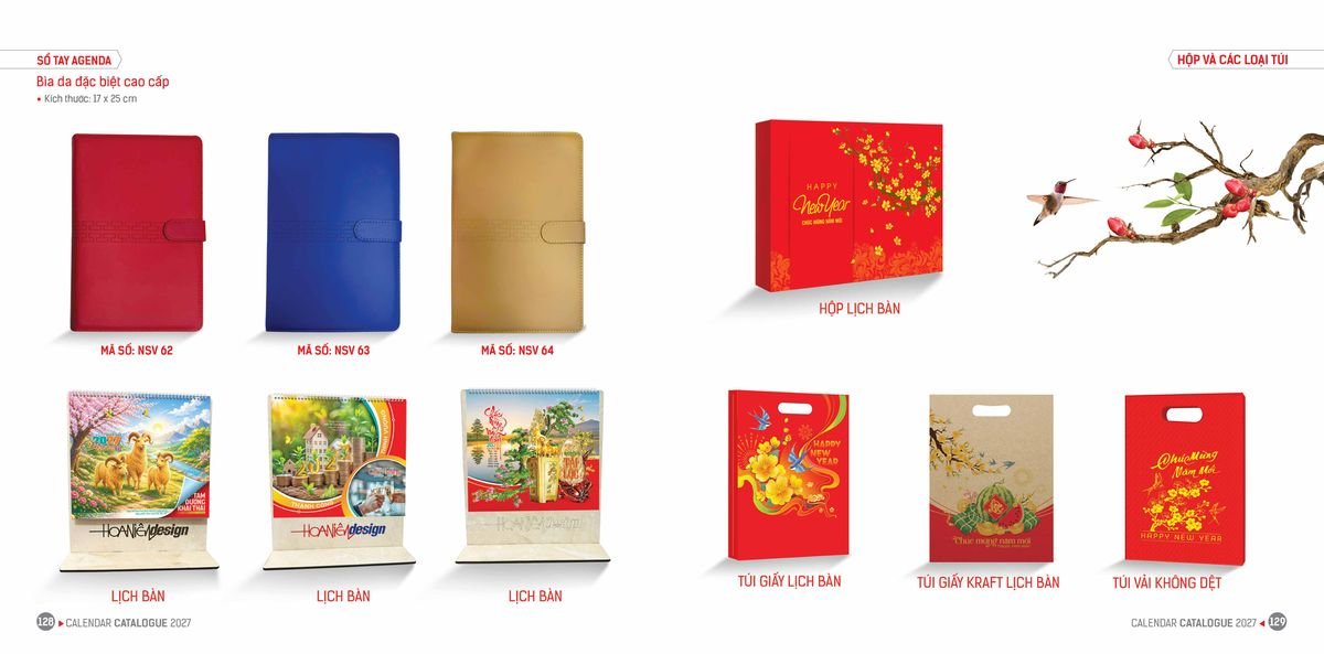 Lịch Bloc Hoa Niên 2027 ĐP DPHN63 Quà Tết Công Nhân Viên Chiết Khấu Cao