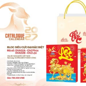 Lịch Bloc Siêu Cực Đại 2027 DVA Mẫu DVA02 - Non Nước Việt Nam (38 x 54cm) Quà Tết Công Nhân Viên Chiết Khấu Cao in logo doanh nghiệp quà tặng Tết tại Quà Tặng Công Nhân