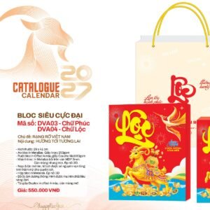 Lịch Bloc Siêu Cực Đại 2027 DVA Mẫu DVA04 (29 x 41cm) Quà Tết Công Nhân Viên Chiết Khấu Cao in logo doanh nghiệp quà tặng Tết tại Quà Tặng Công Nhân