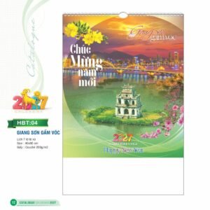 Lịch Treo Tường Lò Xo 2027 HBT Mẫu HBT04 (40 x 60cm) Quà Tết Công Nhân Viên Chiết Khấu Cao in logo doanh nghiệp quà tặng Tết tại Quà Tặng Công Nhân