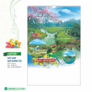 Lịch Treo Tường Lò Xo 2027 HBT Mẫu HBT05 (40 x 60cm) Quà Tết Công Nhân Viên Chiết Khấu Cao in logo doanh nghiệp quà tặng Tết tại Quà Tặng Công Nhân