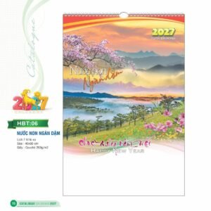 Lịch Treo Tường Lò Xo 2027 HBT Mẫu HBT06 (40 x 60cm) Quà Tết Công Nhân Viên Chiết Khấu Cao in logo doanh nghiệp quà tặng Tết tại Quà Tặng Công Nhân