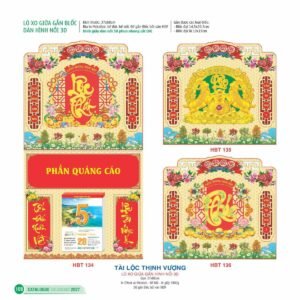 Lịch Treo Tường Lò Xo 2027 HBT Mẫu HBT138 (37 x 68cm) Quà Tết Công Nhân Viên Chiết Khấu Cao in logo doanh nghiệp quà tặng Tết tại Quà Tặng Công Nhân
