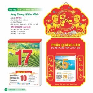 Lịch Bloc Siêu Đại 2027 HBT Mẫu HBT162 (17 x 24cm) Quà Tết Công Nhân Viên Chiết Khấu Cao in logo doanh nghiệp quà tặng Tết tại Quà Tặng Công Nhân