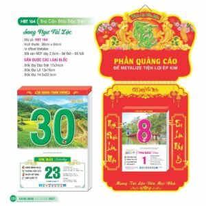 Lịch Bloc Đại Đặc Biệt 2027 HBT Mẫu HBT164 - Lộc Xuân (17 x 24cm) Quà Tết Công Nhân Viên Chiết Khấu Cao in logo doanh nghiệp quà tặng Tết tại Quà Tặng Công Nhân