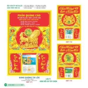 Lịch Bìa Treo 2027 HBT Mẫu HBT173 (15 x 19cm) Quà Tết Công Nhân Viên Chiết Khấu Cao in logo doanh nghiệp quà tặng Tết tại Quà Tặng Công Nhân