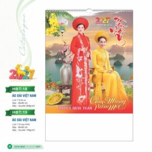 Lịch Bloc 2027 HBT Mẫu HBT18 (29 x 41 cm) Quà Tết Công Nhân Viên Chiết Khấu Cao in logo doanh nghiệp quà tặng Tết tại Quà Tặng Công Nhân