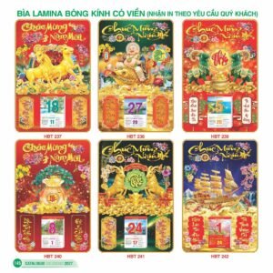 Lịch Bìa Treo 2027 HBT Mẫu HBT244 (29 x 41 cm) Quà Tết Công Nhân Viên Chiết Khấu Cao in logo doanh nghiệp quà tặng Tết tại Quà Tặng Công Nhân