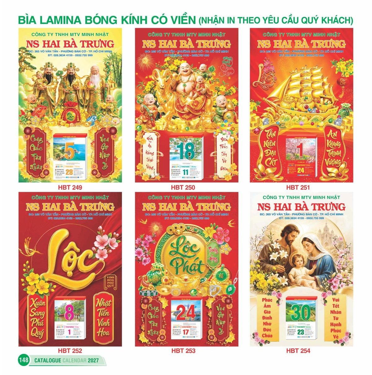 Lịch Bìa Treo 2027 HBT Mẫu HBT253 (48 x 78 cm) Quà Tết Công Nhân Viên Chiết Khấu Cao Lịch Bìa Treo 2027 HBT Mẫu HBT253 (48 x 78 cm) Quà Tết Công Nhân Viên Chiết Khấu Cao in logo doanh nghiệp quà tặng Tết tại Quà Tặng Công Nhân
