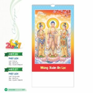 Lịch Treo Tường Lò Xo 2027 HBT Mẫu HBT26 (36 x 70cm) Quà Tết Công Nhân Viên Chiết Khấu Cao in logo doanh nghiệp quà tặng Tết tại Quà Tặng Công Nhân