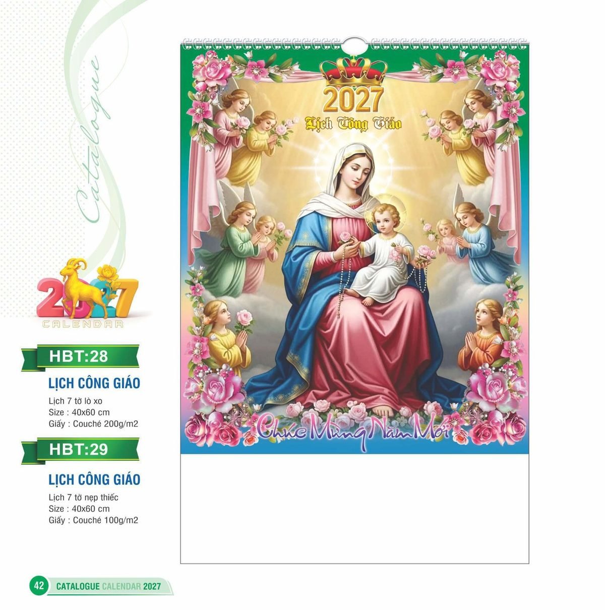 Lịch Treo Tường Lò Xo 2027 HBT Mẫu HBT28 (40 x 60cm) Quà Tết Công Nhân Viên Chiết Khấu Cao Lịch Treo Tường Lò Xo 2027 HBT Mẫu HBT28 (40 x 60cm) Quà Tết Công Nhân Viên Chiết Khấu Cao in logo doanh nghiệp quà tặng Tết tại Quà Tặng Công Nhân