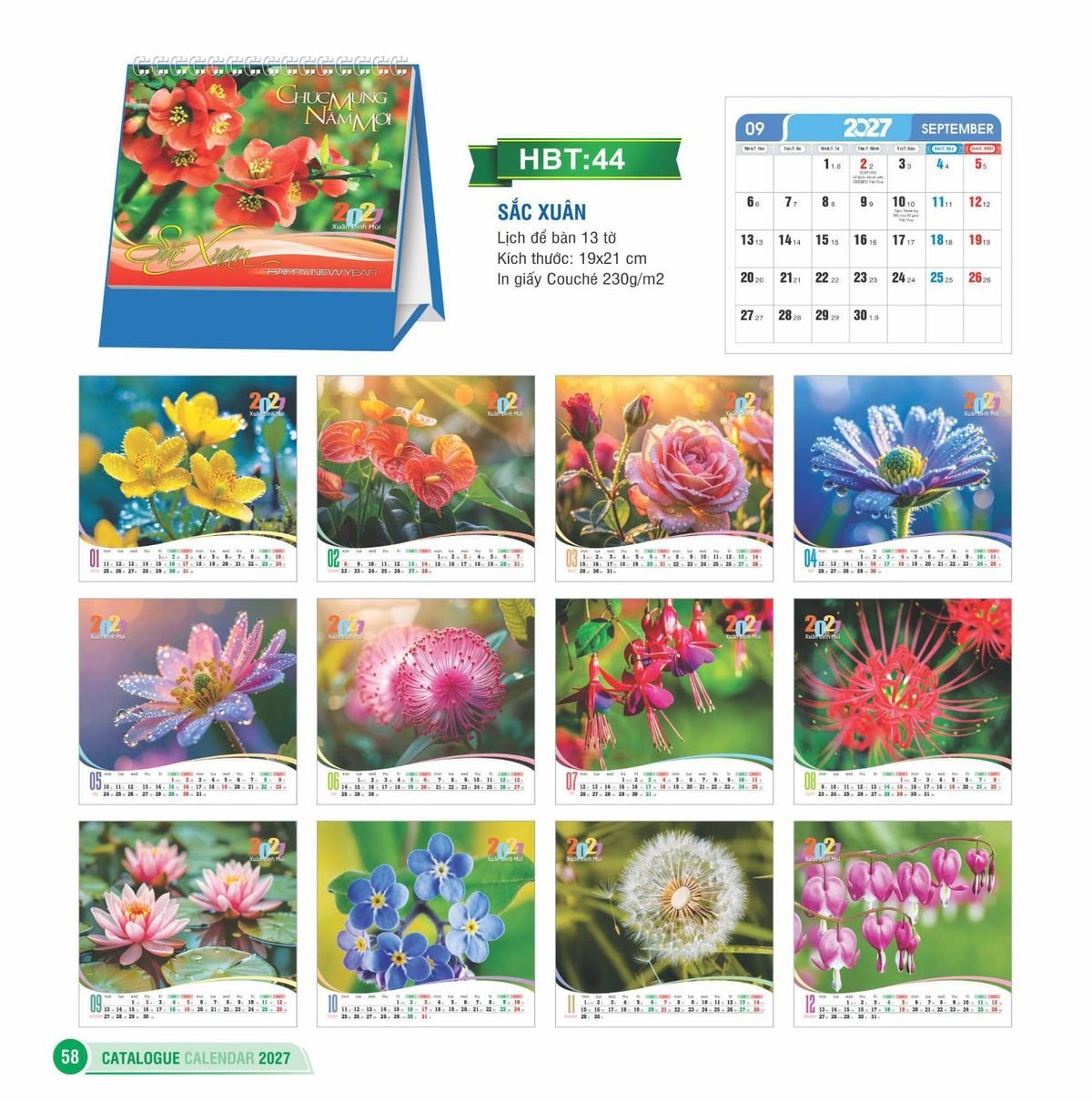 Lịch Để Bàn 2027 HBT Mẫu HBT45 (19 x 21cm) Quà Tết Công Nhân Viên Chiết Khấu Cao Lịch Để Bàn 2027 HBT Mẫu HBT45 (19 x 21cm) Quà Tết Công Nhân Viên Chiết Khấu Cao in logo doanh nghiệp quà tặng Tết tại Quà Tặng Công Nhân