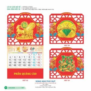 Lịch Treo Tường Lò Xo 2027 HBT Mẫu HBT65 (37 x 68cm) Quà Tết Công Nhân Viên Chiết Khấu Cao in logo doanh nghiệp quà tặng Tết tại Quà Tặng Công Nhân