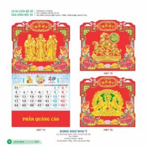 Lịch Treo Tường Lò Xo 2027 HBT Mẫu HBT76 (25  x  26 cm) Quà Tết Công Nhân Viên Chiết Khấu Cao in logo doanh nghiệp quà tặng Tết tại Quà Tặng Công Nhân