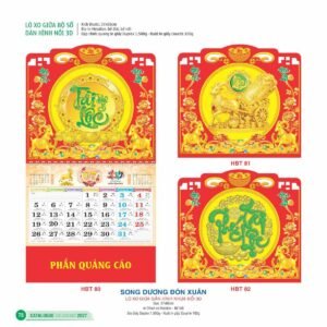 Lịch Treo Tường Lò Xo 2027 HBT Mẫu HBT80 (17  x  18 cm) Quà Tết Công Nhân Viên Chiết Khấu Cao in logo doanh nghiệp quà tặng Tết tại Quà Tặng Công Nhân