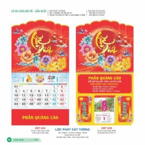 Lịch Treo Tường Lò Xo 2027 HBT Mẫu HBT94A (14  x  15 cm) Quà Tết Công Nhân Viên Chiết Khấu Cao in logo doanh nghiệp quà tặng Tết tại Quà Tặng Công Nhân