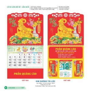 Lịch Treo Tường Lò Xo 2027 HBT Mẫu HBT98B (13 x 19cm) Quà Tết Công Nhân Viên Chiết Khấu Cao in logo doanh nghiệp quà tặng Tết tại Quà Tặng Công Nhân