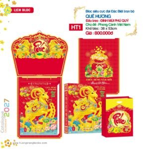 Lịch Bloc Siêu Cực Đại 2027 HT Mẫu HT1 (38 x 53cm) Quà Tết Công Nhân Viên Chiết Khấu Cao in logo doanh nghiệp quà tặng Tết tại Quà Tặng Công Nhân